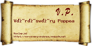 Vörösváry Poppea névjegykártya